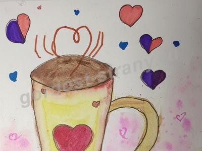 Чашка кофе с сердцем 