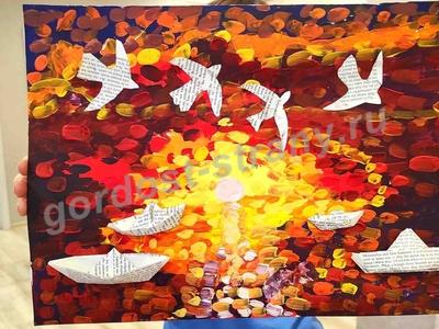 Яркий закат