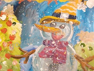 Веселый снеговик