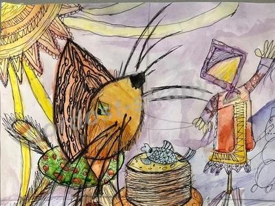 Кошечка готовится к масленице