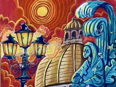 Петербургские закаты над Невой