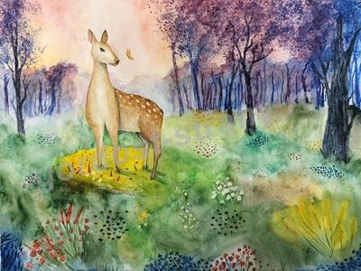 Утро в сибирской тайге