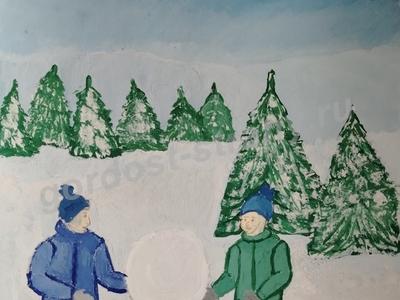 Лепка снеговика