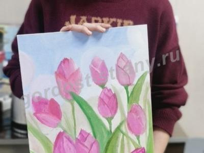 Тюльпаны для любимой мамы